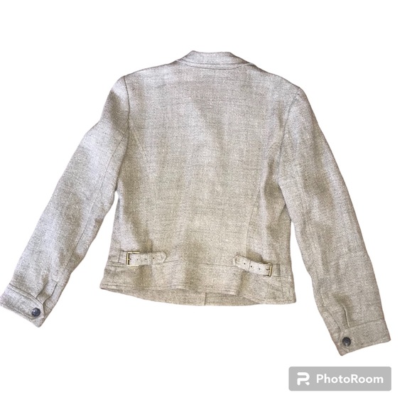 LAUREN by RALPH LAUREN Linen & Silk Blazer.  Size 10. Golden Flax Color. NWOT. - Picture 12 of 13
